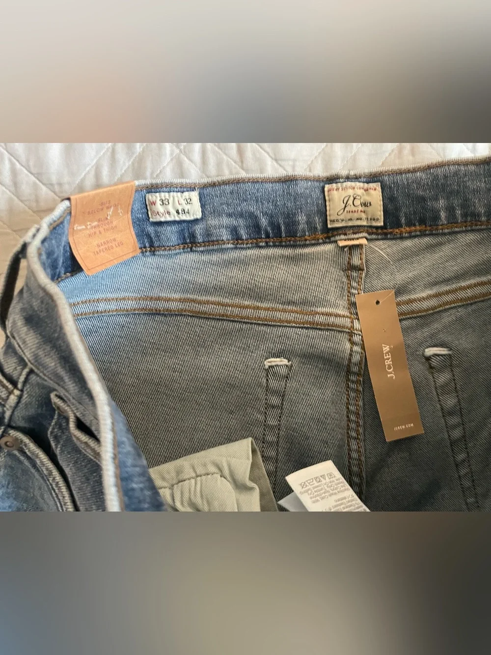 J CREW 484 Slim-fit stretch jean in medium wash Size 33 NWT $148 BX862